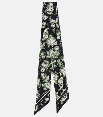 Dolce & Gabbana Floral silk twill scarf