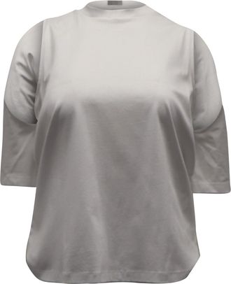 Dion Lee Utility Contour Cutout T-Shirt in White Cotton