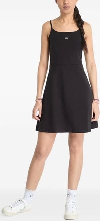 Tommy Jeans logo-embroidered mini dress - Black