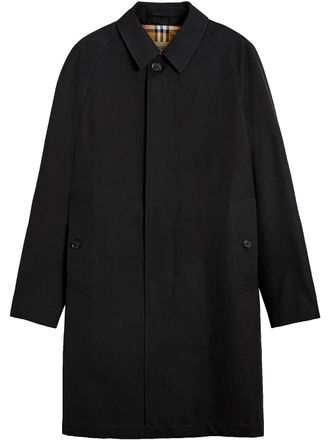Burberry The Camden Car coat - men - Cotton/Cotton - 48 - Black