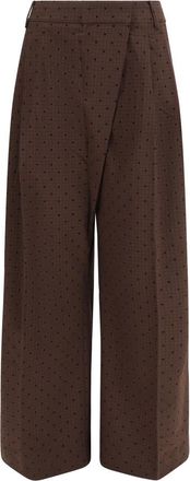 Ganni Brown Loose Flat Front Pants