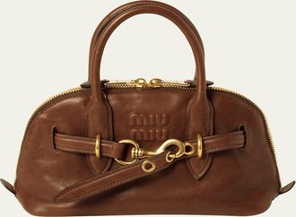 Miu Miu Aventure Medium Nappa Leather Top-Handle Bag