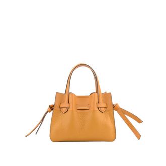 Pourchet Tassen, Dames, Geel, ONE Size, Leer, Blossom Handtas