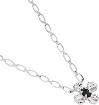 Kendra Scott Womens Leanne Short Necklace In Silver Black Granite