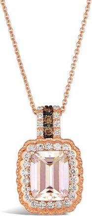 Le Vian 14K Rose Gold 1.86 Ct. Tw. Diamond & Morganite Drop Pendant