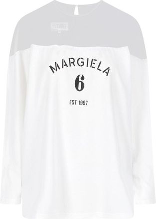 Maison Margiela Long-Sleeve Top with Bold Graphic Print