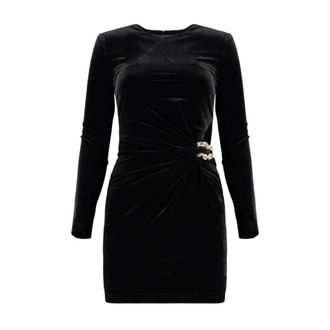 Self Portrait Dames, Jurken, Zwart, Maat: 2XS Velours