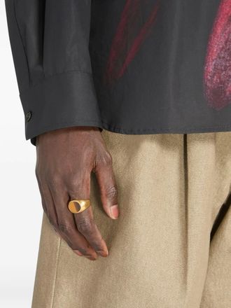 Dries Van Noten oval-frame signet ring - Gold