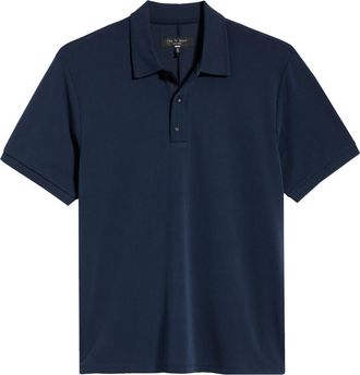 Rag & Bone Slim Fit Tech Piqu&eacute; Polo in Salute at Nordstrom, Size Xx-Large