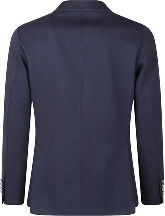 Eleventy Button-Front Wool Blazer - Navy