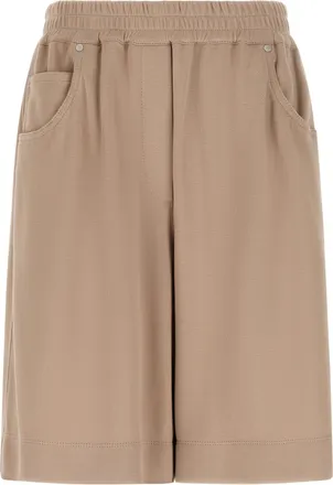 Brunello Cucinelli Brown Cotton Bermuda Womens Shorts