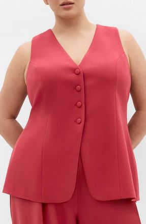 City Chic Tori Vest in Sienna at Nordstrom, Size Xxl