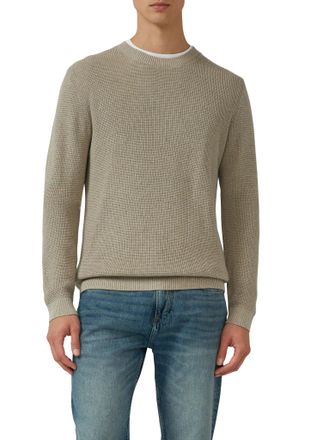 s.Oliver Strickpullover S.OLIVER, Herren, Gr. XXL, dk beige, Strick, Obermaterial: 100% Baumwolle, unifarben, normal h&uuml;ftbedeckend, Rundhals, B&uuml;ndchen, Pullove