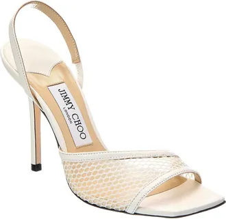 Jimmy Choo London Sutton 100 Mesh & Leather Slingback Sandal