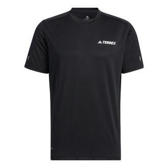 adidas Terrex Tx Logo Ss T Outdoor Sports Short Sleeve Black HM3813
