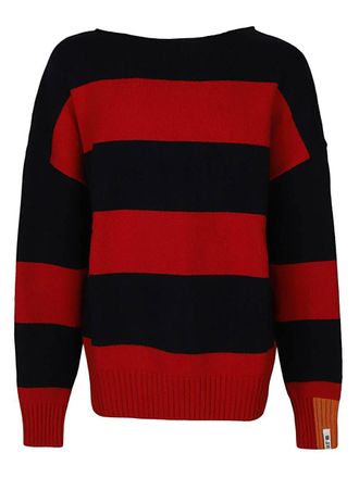 RIGHT FOR Wool Striped Crewneck Jumper