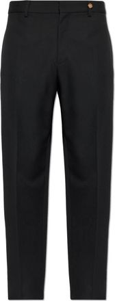 Versace Wollen Slim Fit Formele Broek - Heren - Nette broeken - Zwart - S - Wol - Broeken