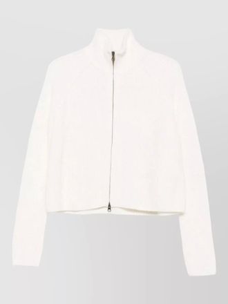 Lisa Yang cashmere ribbed high-neck zip-up cardigan