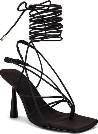 Gia Borghini Lace Up Sandals In Black