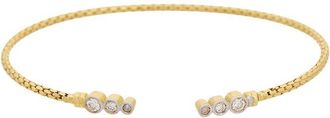 Meshmerise 18K Plated 0.12 Ct. Tw. Diamond Bangle Bracelet