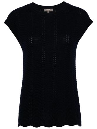 N.Peal Top con cuciture/blu navy