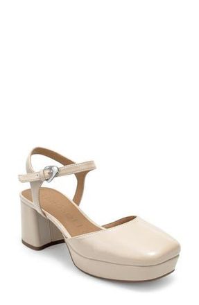 Aerosoles Senna Ankle Strap Platform Pump in Stone Suede at Nordstrom Rack, Size 6.5