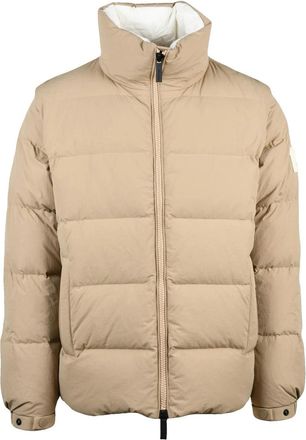 Afterlabel Removable Sleeve Down Jacket With High Collar And Versatile Design