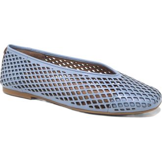 Gentle Souls Willow Perf Ballet Flat in Ashley Blue Leather at Nordstrom, Size 8.5
