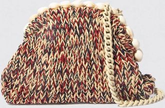 Maria La Rosa Womens Tepo Tricot Mini Game Clutch Bag In Red