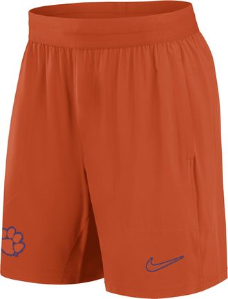 Nike Clemson Tigers Sideline Nike Mens Dri-FIT College Shorts in Orange | CLU24SH02ENX4T-CLM