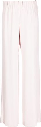 Emporio Armani gathered wide-leg trousers - women - Viscose - 44 - Pink