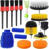 OEM Para Coavas - Kit De Limpieza Para Autos De 16 Piezas - Cepillo De Detalle Y Cepillo Para Taladro - Toallas De Microfibra - Limpieza Interior Y Exteri