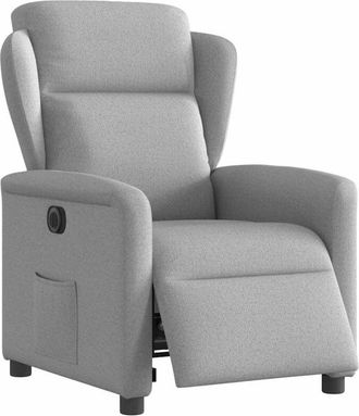 vidaXL Vidaxl - Sillón reclinable eléctrico de tela gris nube