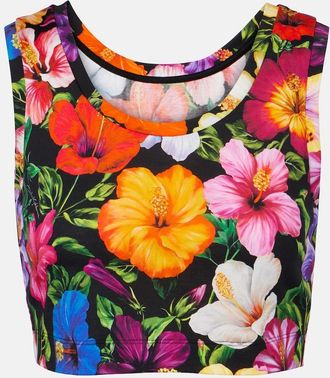 Dolce & Gabbana Floral cotton crop top
