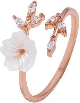 Hollywood Sensation Cherry Blossom Adjustable Ring in Rose Gold at Nordstrom