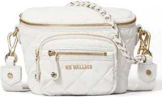 MZ Wallace Micro Crosby Sling in Chalk Liquid at Nordstrom