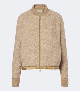 Moncler Padded boucl&eacute; cardigan