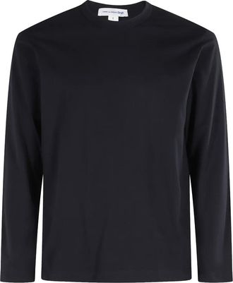 Comme Des Garçons long-sleeve logo T-shirt - men - Cotton - S - Blue