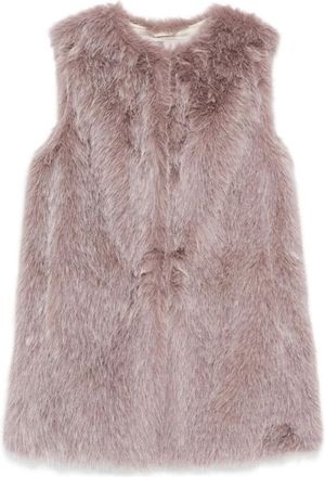 Herno Faux Fur Vest - Dames - Bodywarmers - Roze - L - Jassen