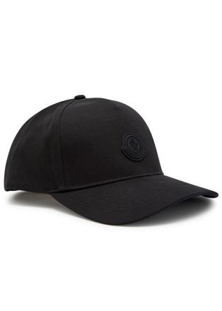 Moncler Logo-appliqu&eacute;d Cotton cap - Black - One Size