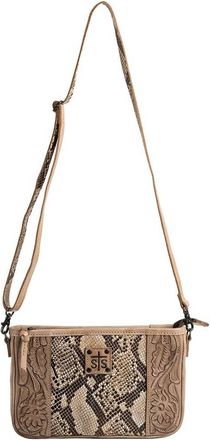 StS Ranchwear Womens Stella Claire Python Crossbody Bag In Tan