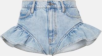 Frame Denim Shorts di jeans Ruffle Bloomer