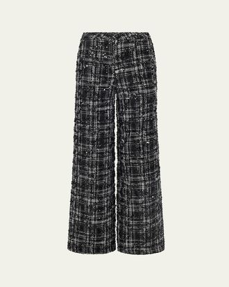L'agence Livvy Sequined Tweed Trousers