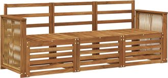 vidaXL Juegos De Sof&aacute;s 3 Uds. Madera De Acacia S&oacute;lida Vidaxl