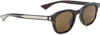 Saint Laurent Sunglasses, male, Brown, Size: ONE SIZE Squared Acetate Sunglasses