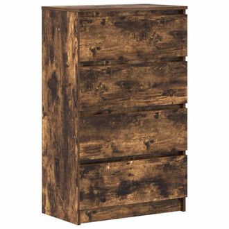 vidaXL Vidaxl - Aparador Madera Contrachapada Color Roble Ahumado 60x35x98,5 Cm