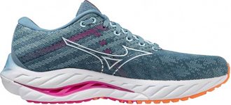 Mizuno Womens Wave Inspire 19 Sneaker In Provencial Blue/white