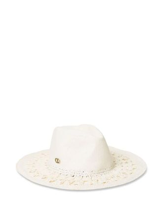 Twin-Set Zonnehoed met gehaakt detail - Wit