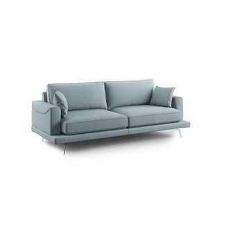 Divani.Store Dorian Sof&aacute; Moderno De Tela Suave Y Antimanchas 178 Cm Azul Claro