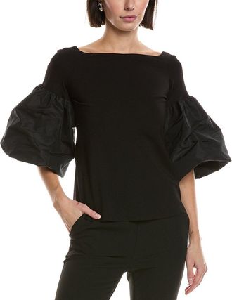 Carla Ruiz Taffeta Bubble Sleeve Top